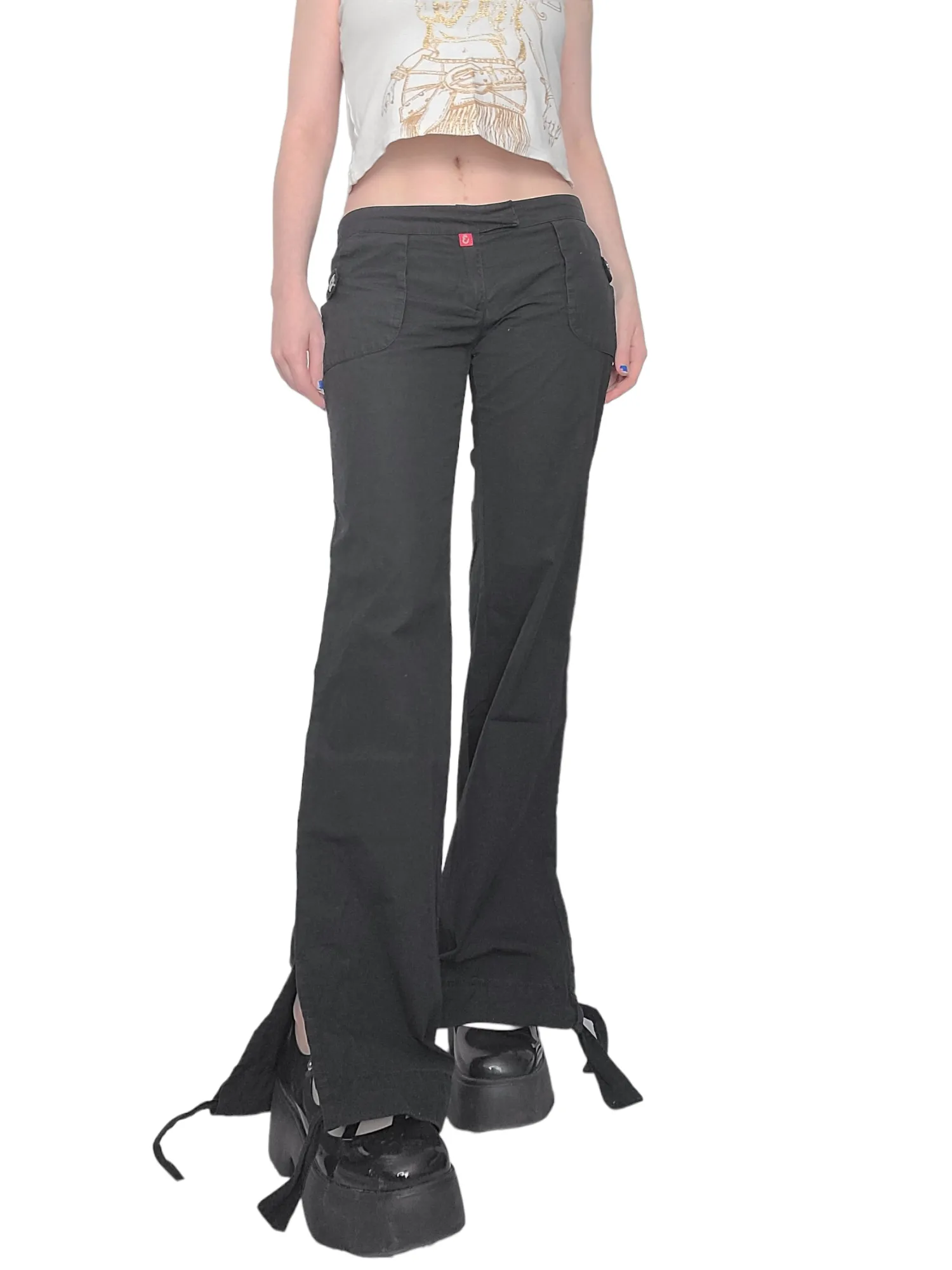 90s cargo black pants