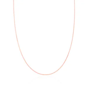 925 Sterling Silver Sculpted Rope Rose Gold Plated Chain for Women
