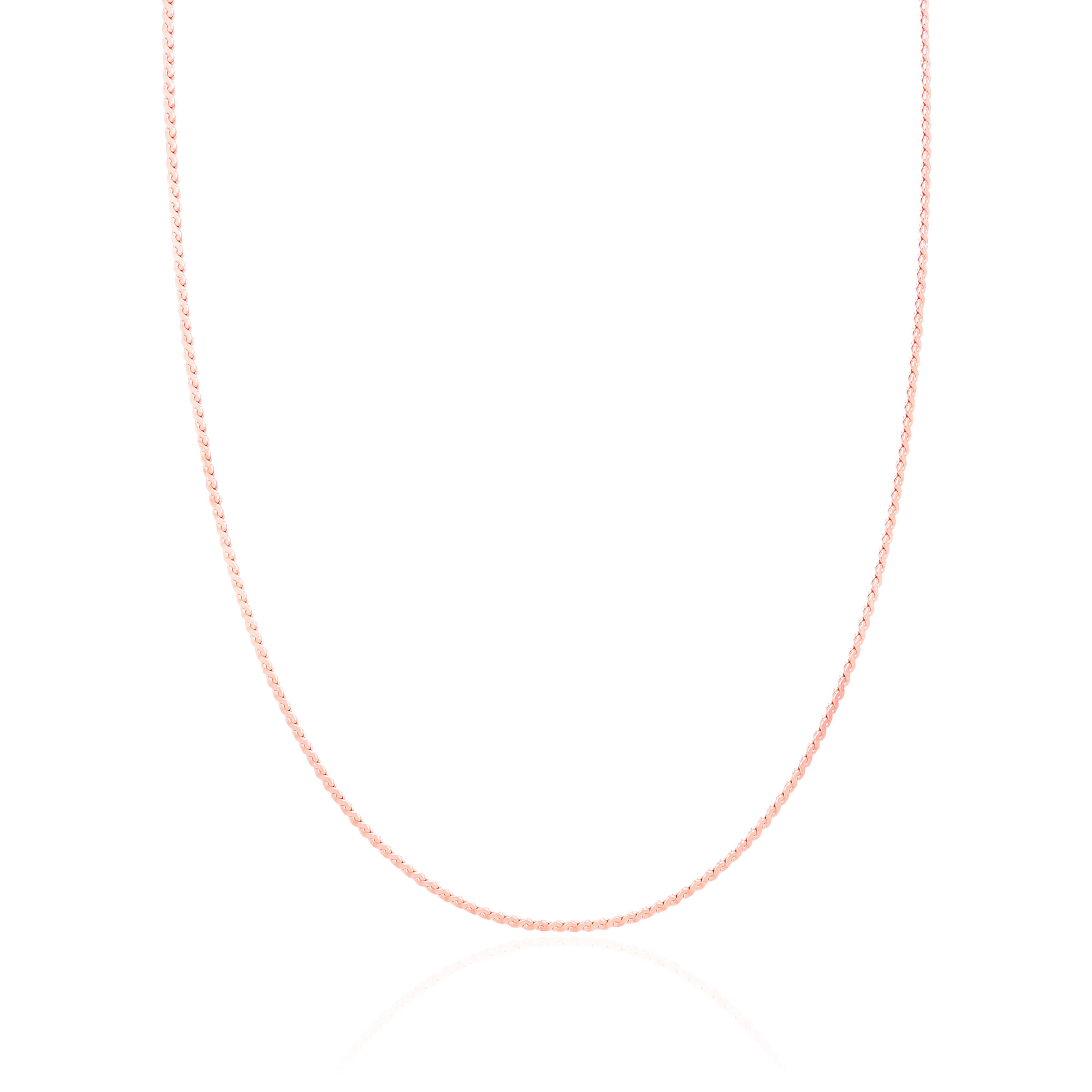 925 Sterling Silver Sculpted Rope Rose Gold Plated Chain for Women