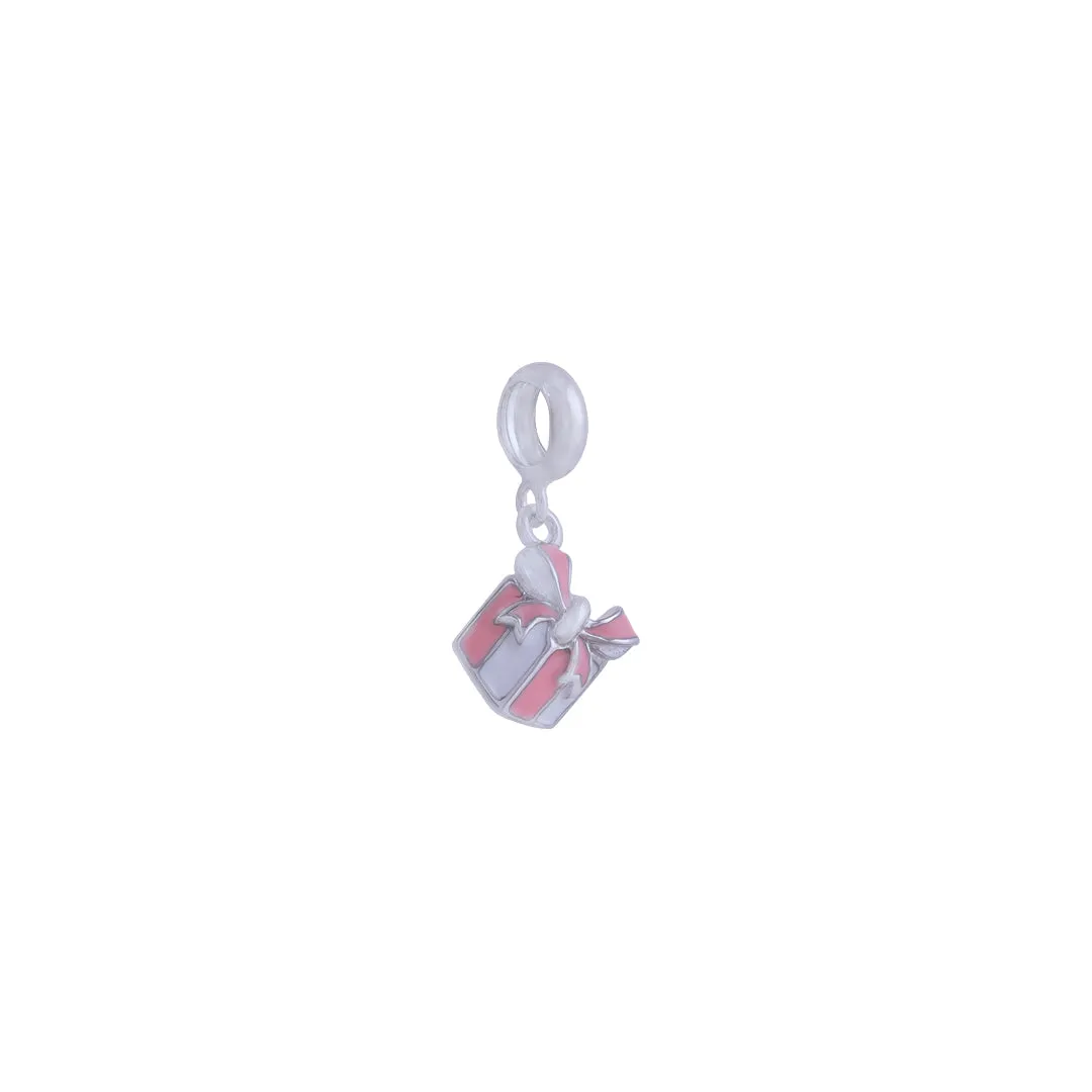 925 Sterling Silver Sweet Pink Present Pendant For Kids