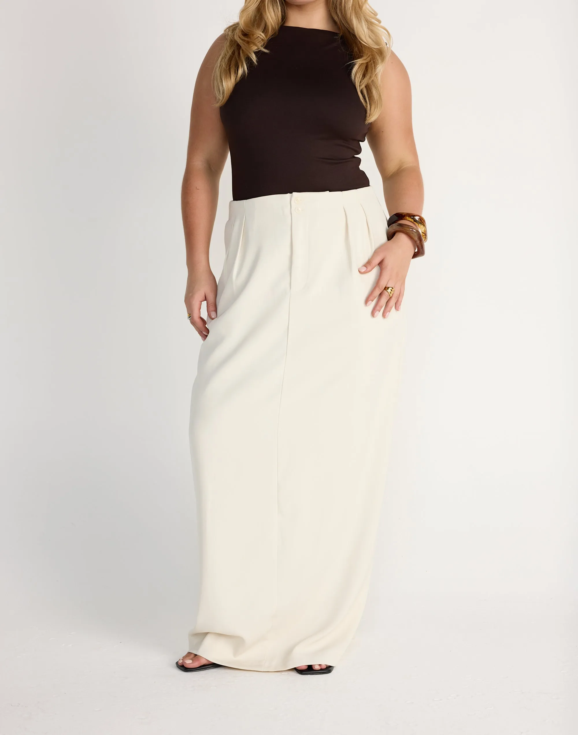 Alden Maxi Skirt (Oat)