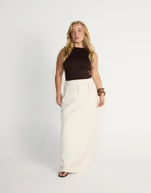 Alden Maxi Skirt (Oat)
