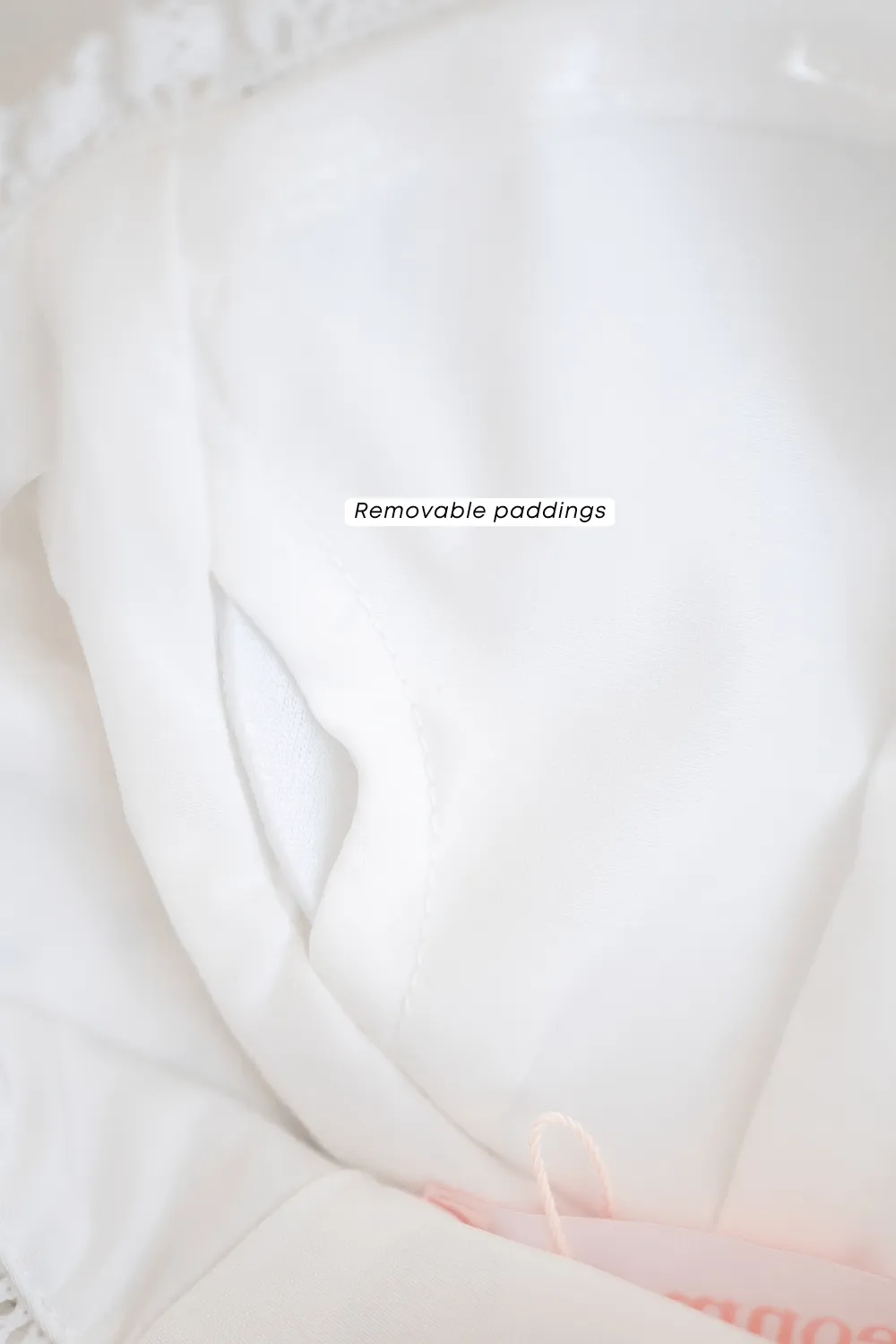 AMBER COQUETTE PADDED DRESS IN WHITE