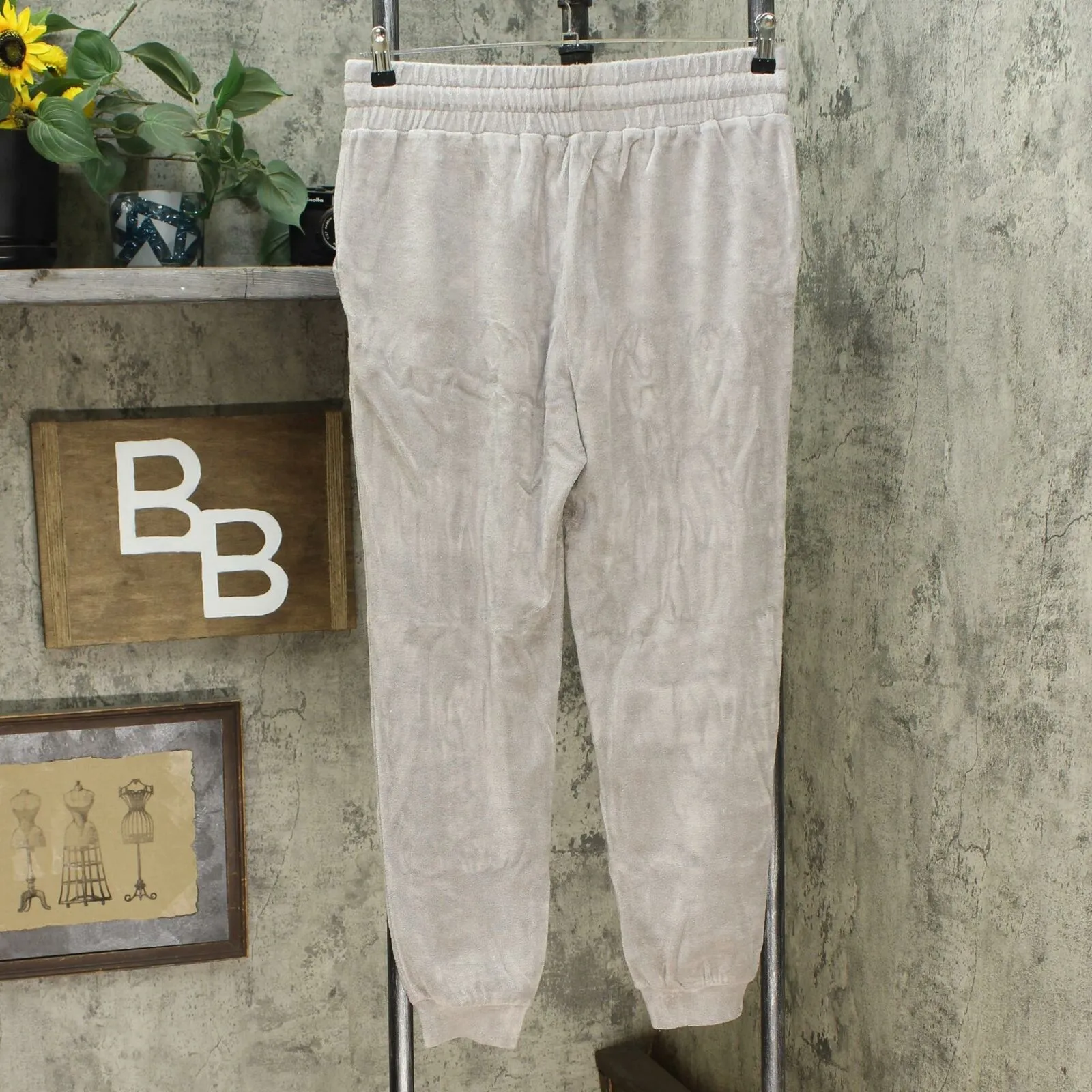 AnyBody Women's Baby Terry Jogger Pants With Pockets Ash Small