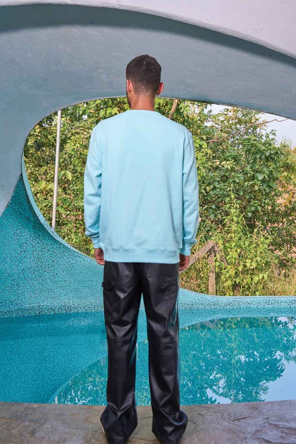 Aqua Shaken SpongeBob Oversized Sweatshirt