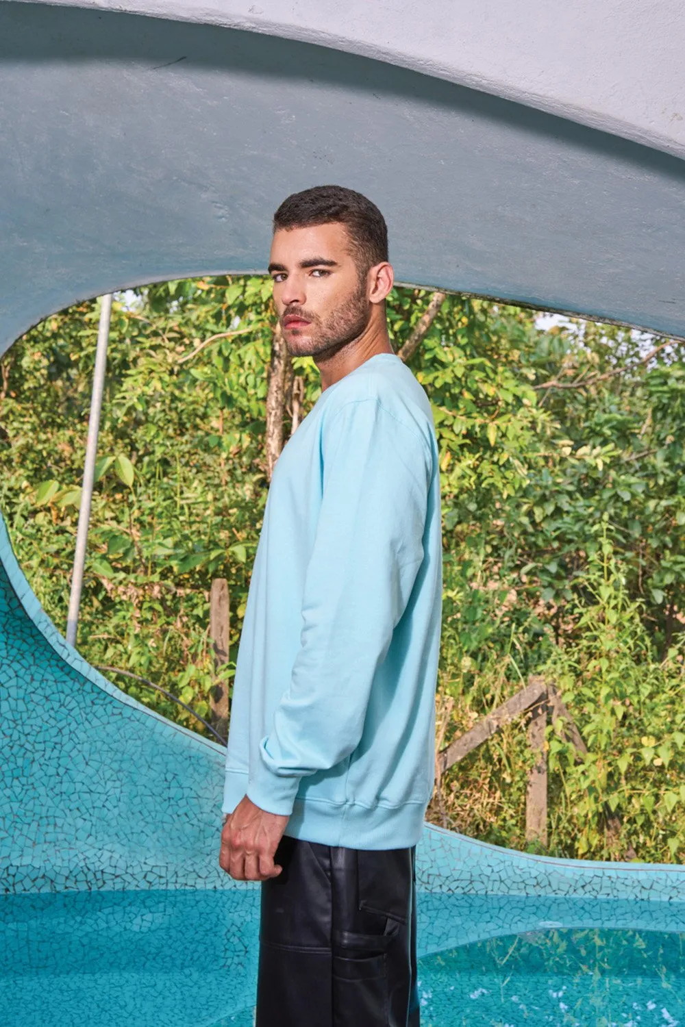 Aqua Shaken SpongeBob Oversized Sweatshirt