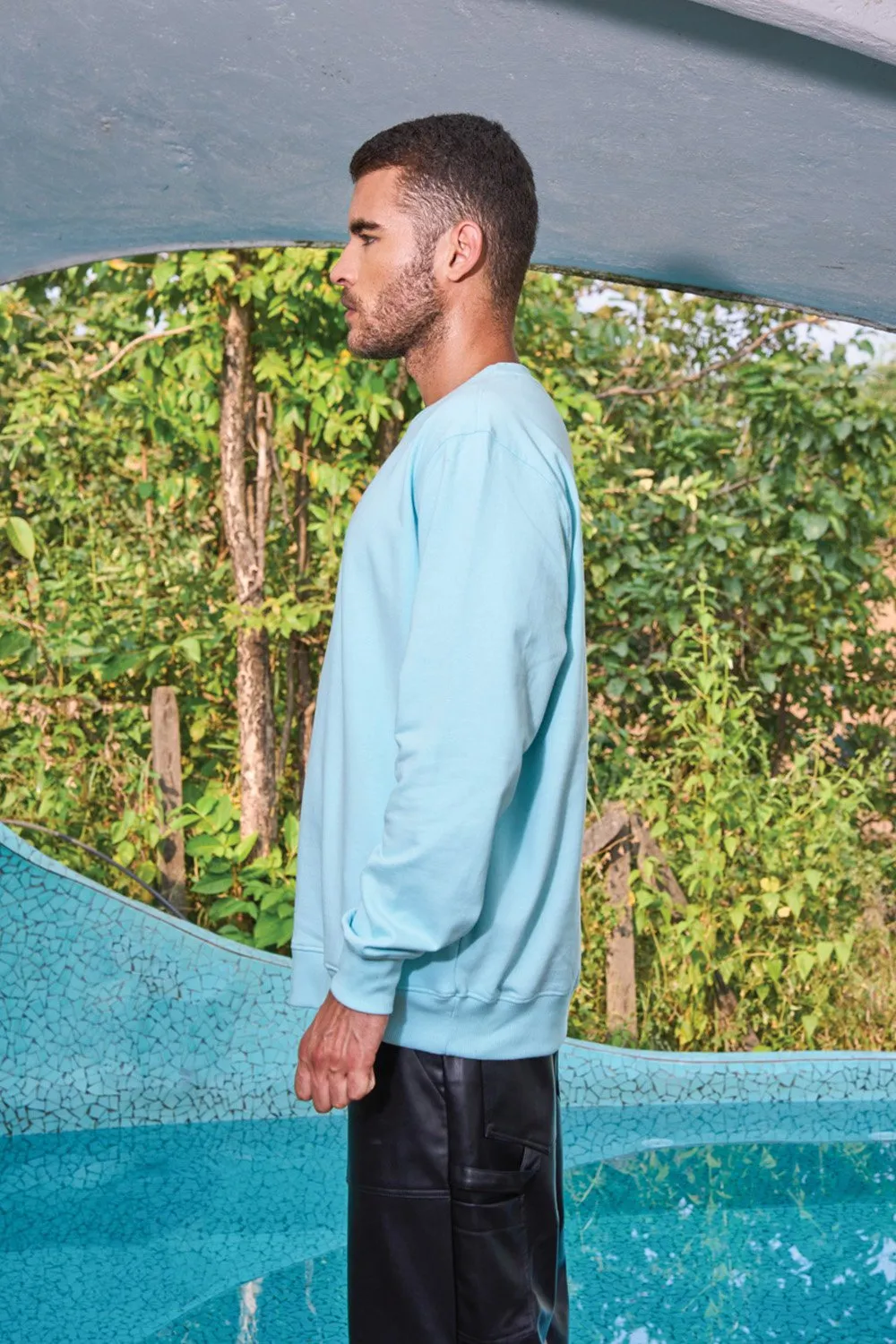 Aqua Shaken SpongeBob Oversized Sweatshirt