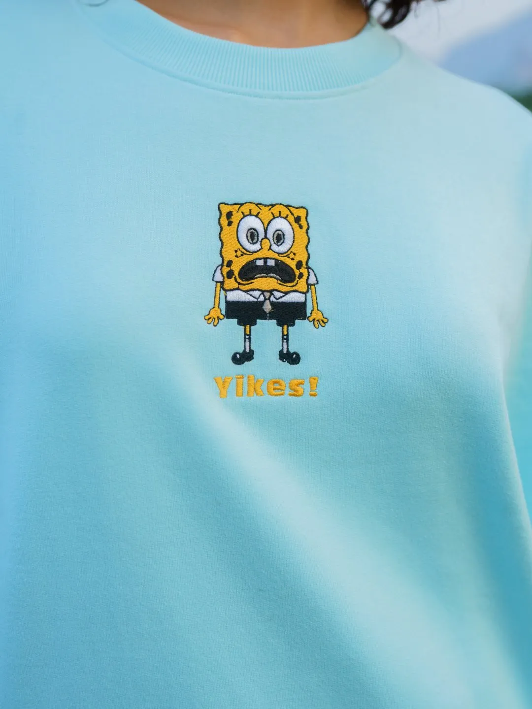 Aqua Shaken SpongeBob Oversized Sweatshirt