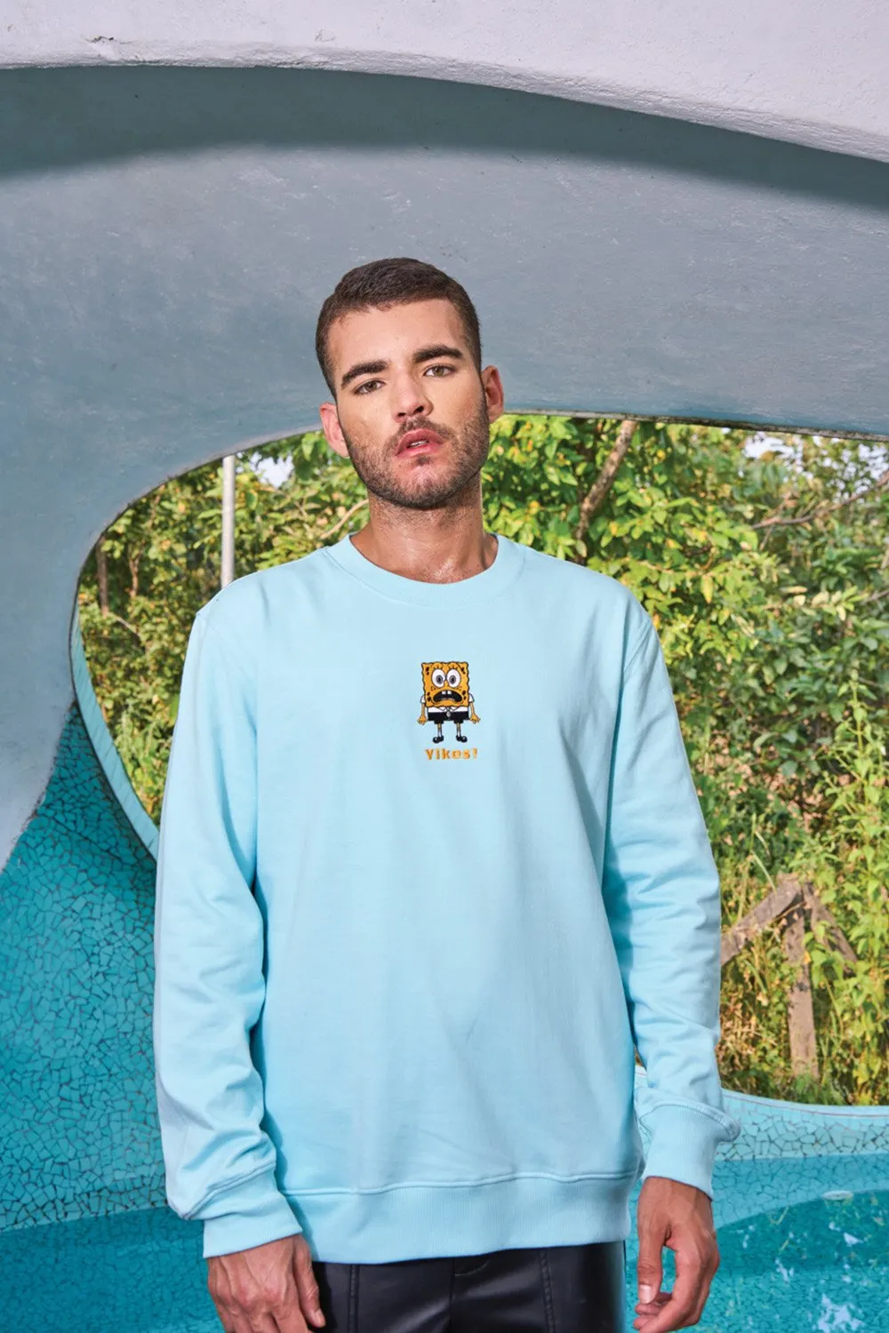 Aqua Shaken SpongeBob Oversized Sweatshirt