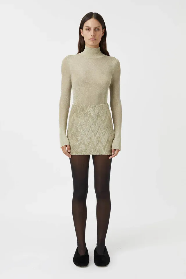 Aretz Mini Skirt | Champagne