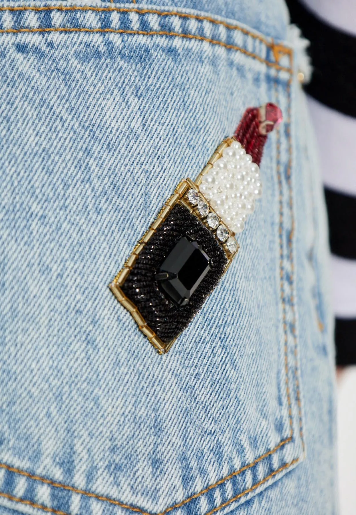 Asymmetric Mini Denim Skirt