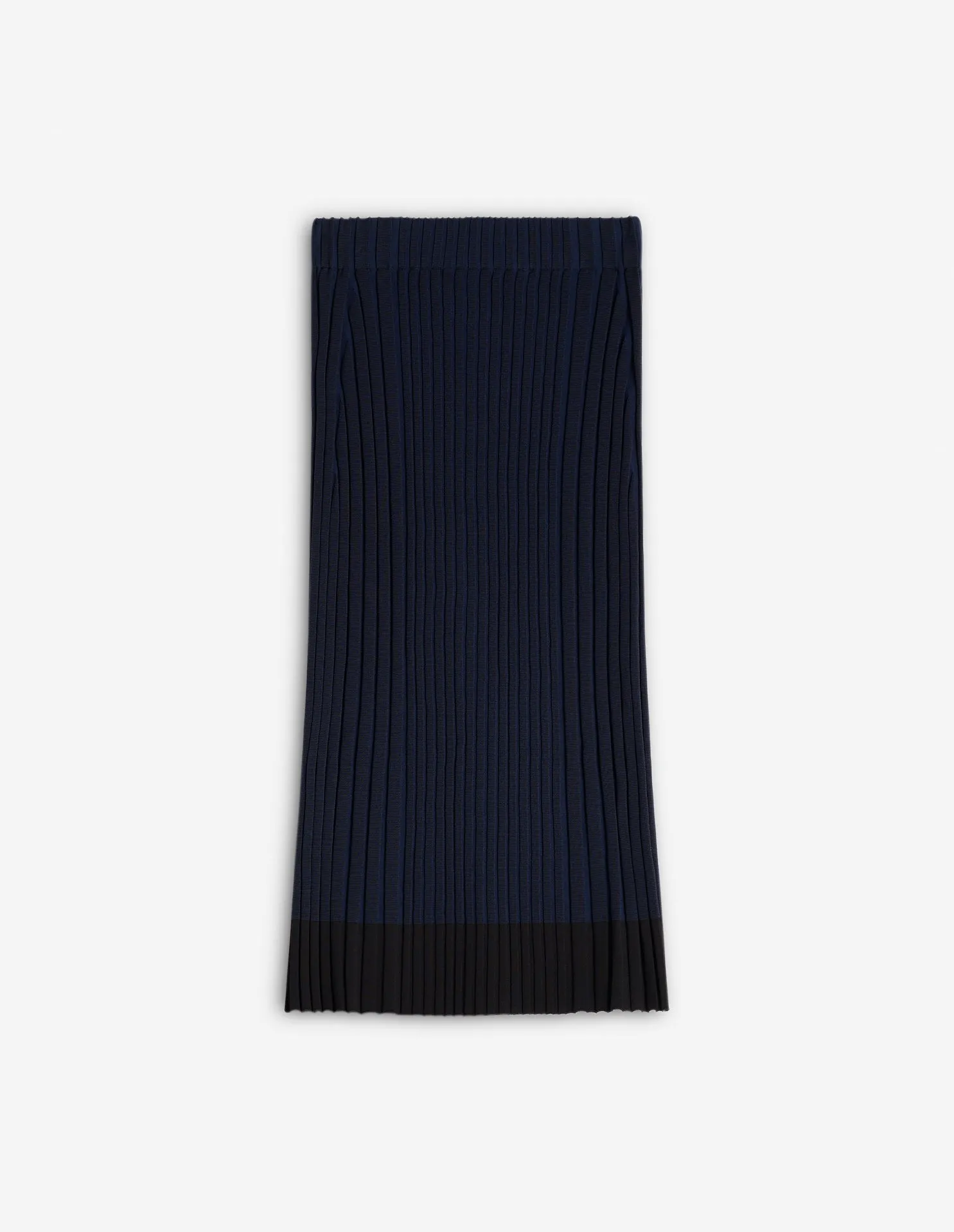 BABY FOX PATCH PLEATED RIBBED MIDI SKIRT