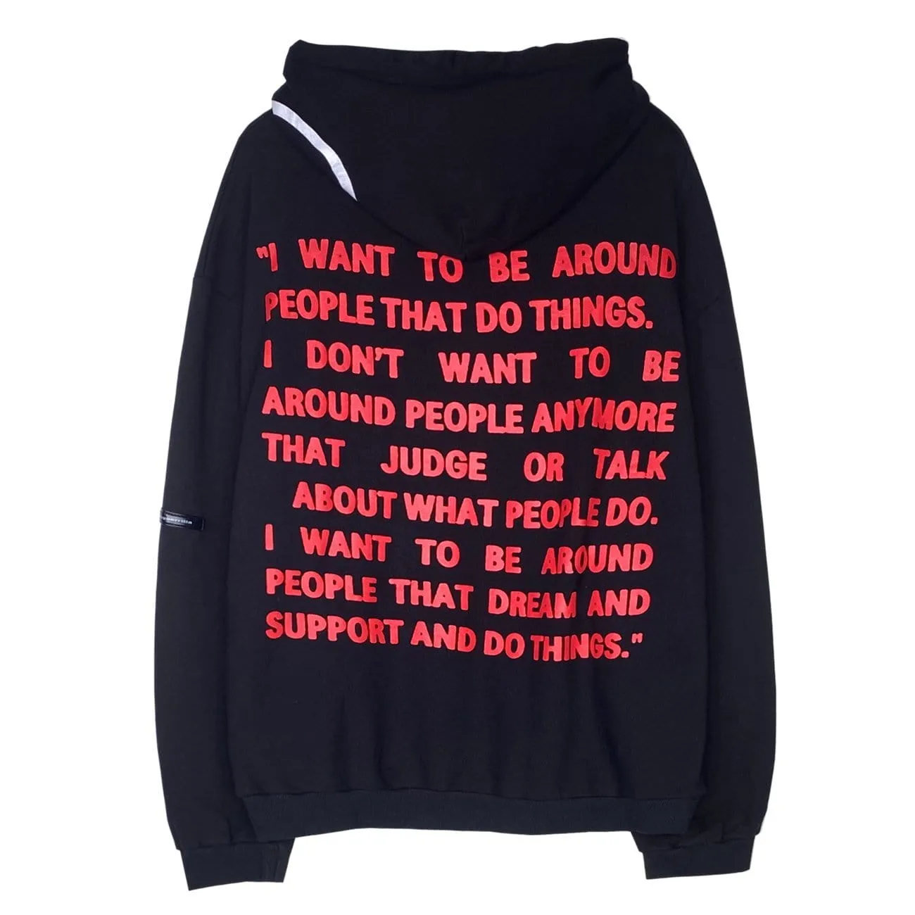 Bear Full Letters Oversized Washed Hoodie