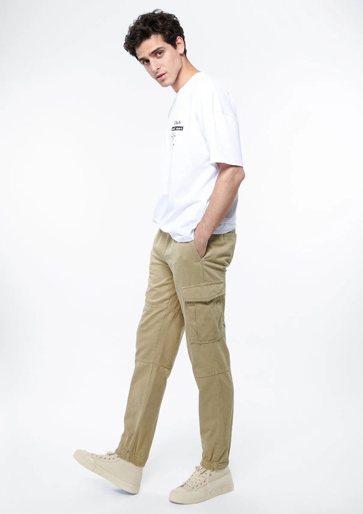 Beige Cargo Pants