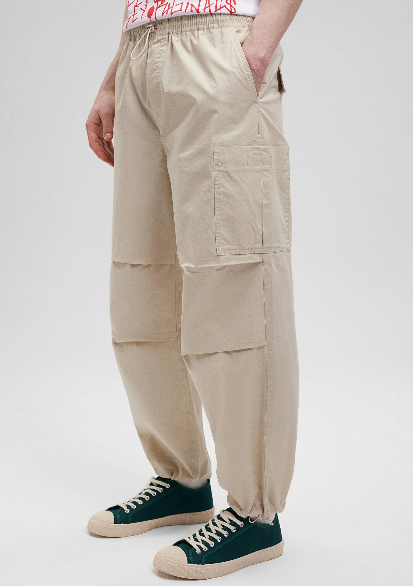 Beige Cargo Pants