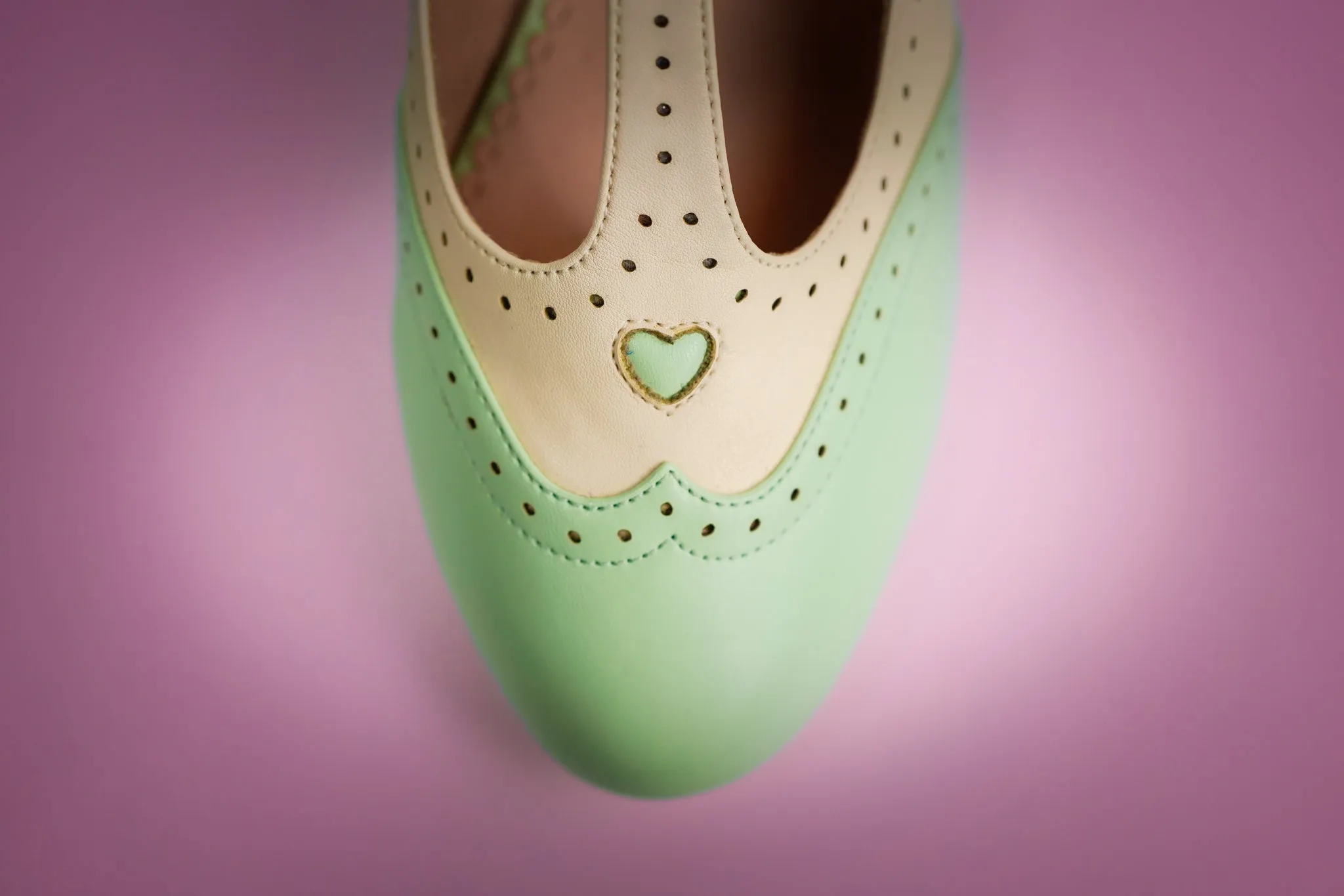 Betty Brogues in Mint Green