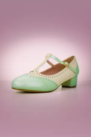 Betty Brogues in Mint Green