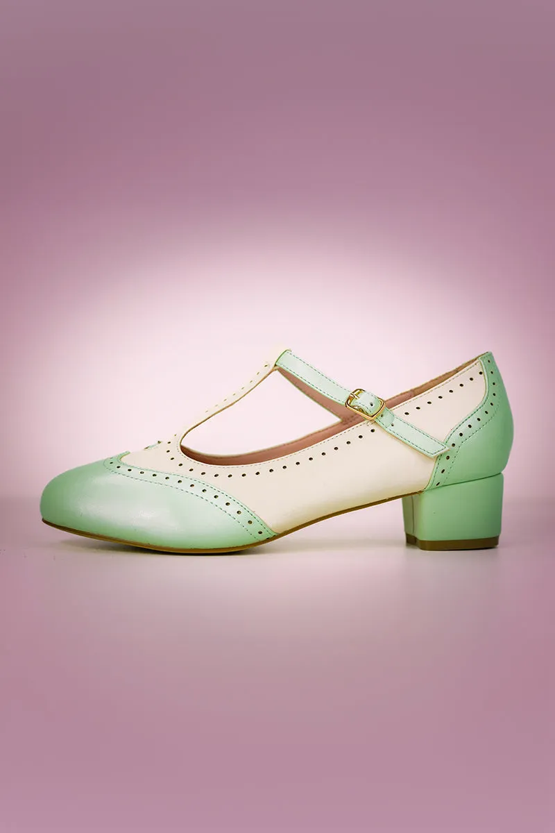 Betty Brogues in Mint Green
