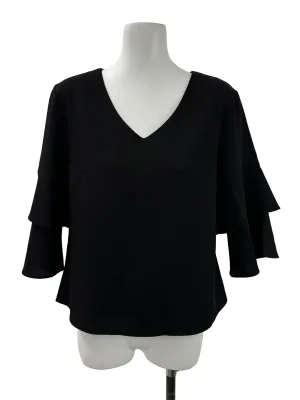 Black Layerred Sleeves Top