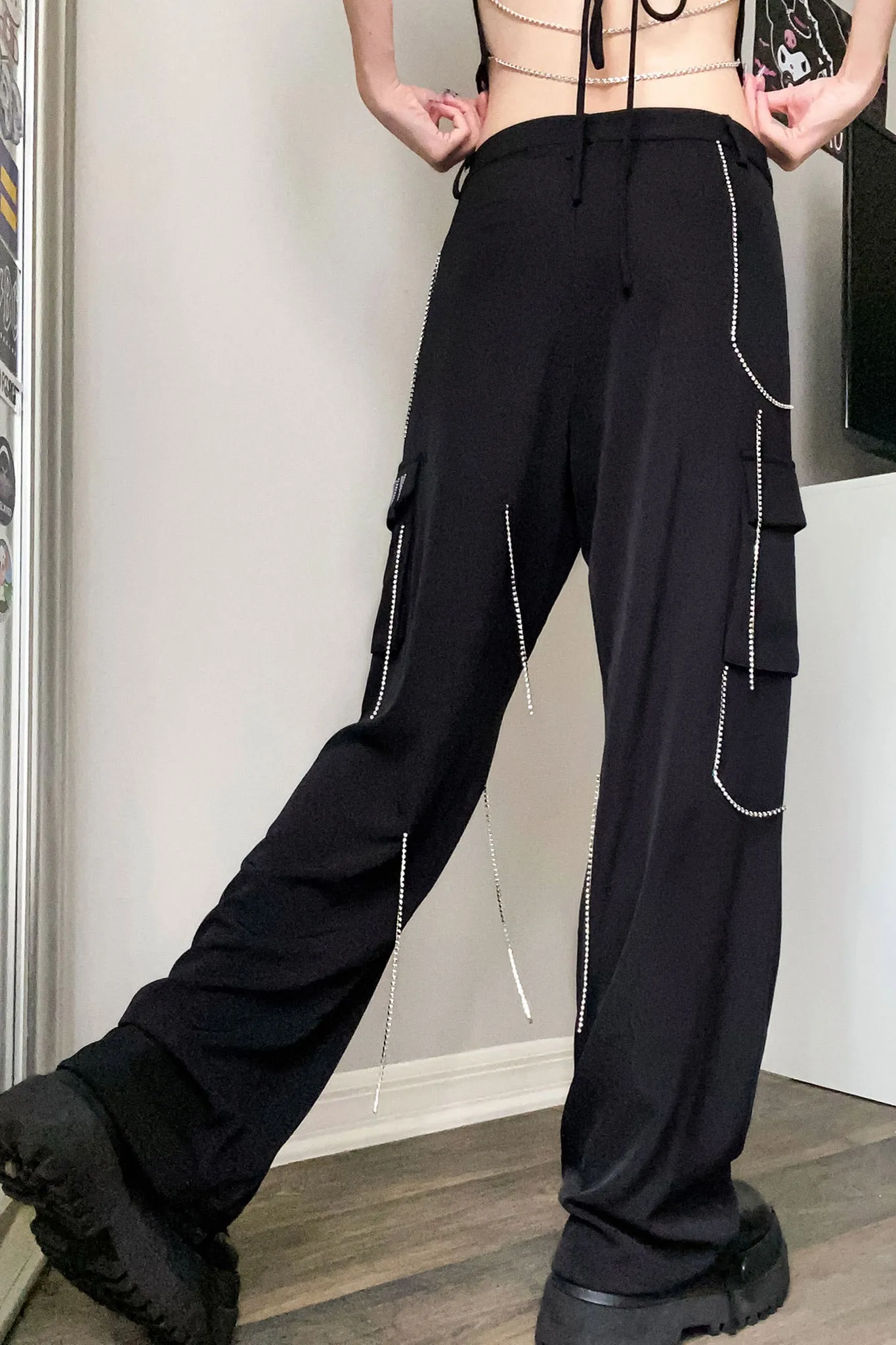 Bling Me Rhinestone Cargo Pants
