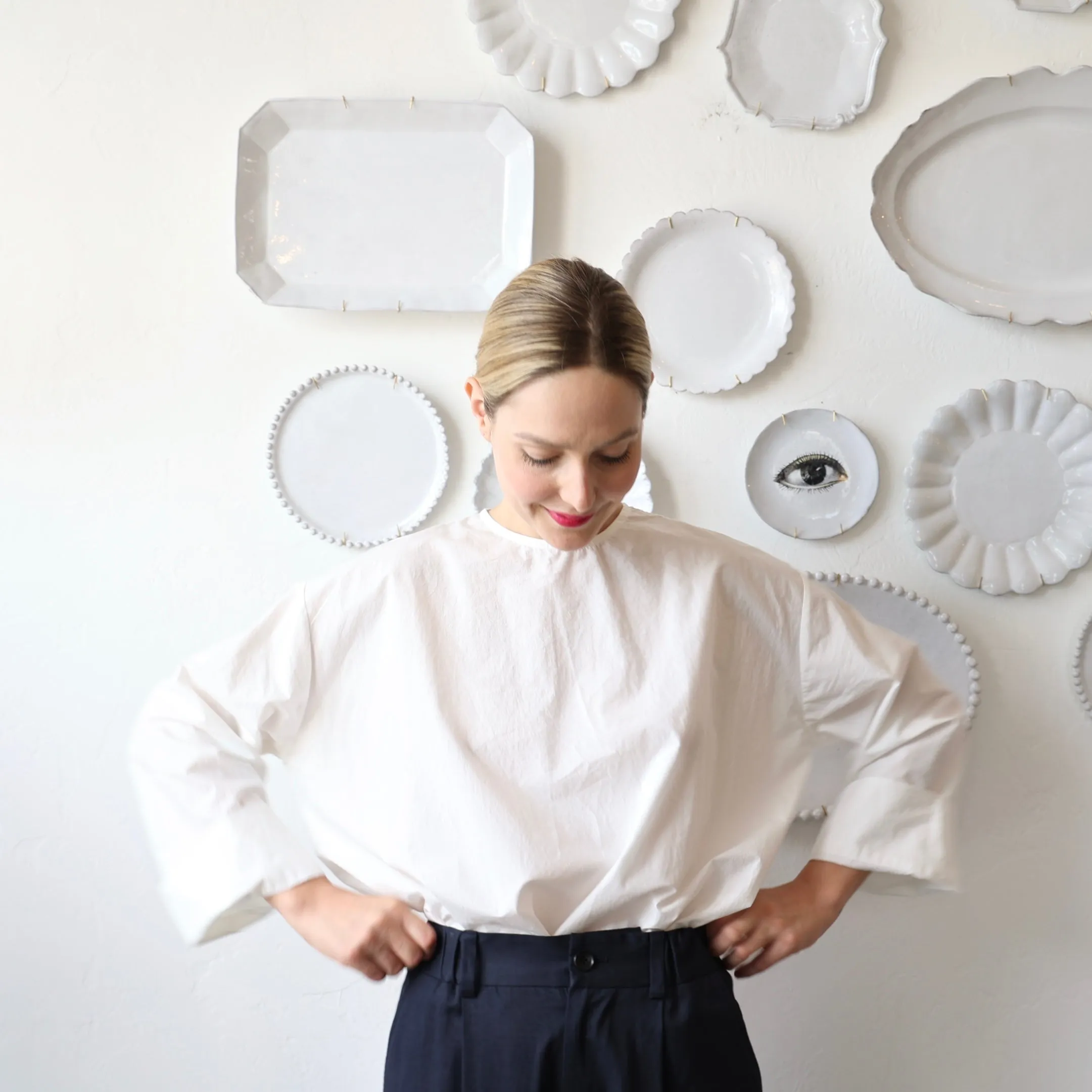 Bon Tie Back Shirt - White