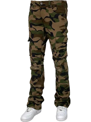 BT-BTP24123-Camo Cargo Stacked Pants