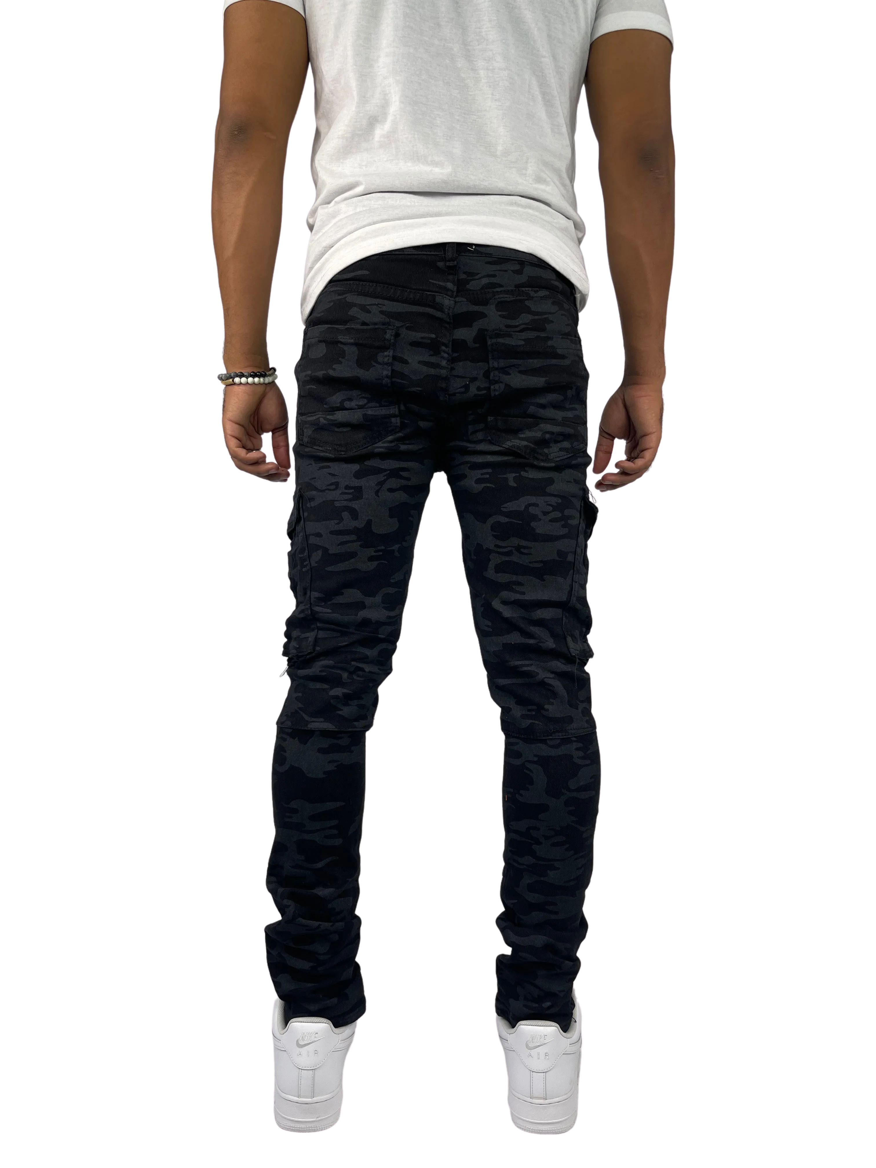 BTP21205: Distressed Cargo Twill Pants