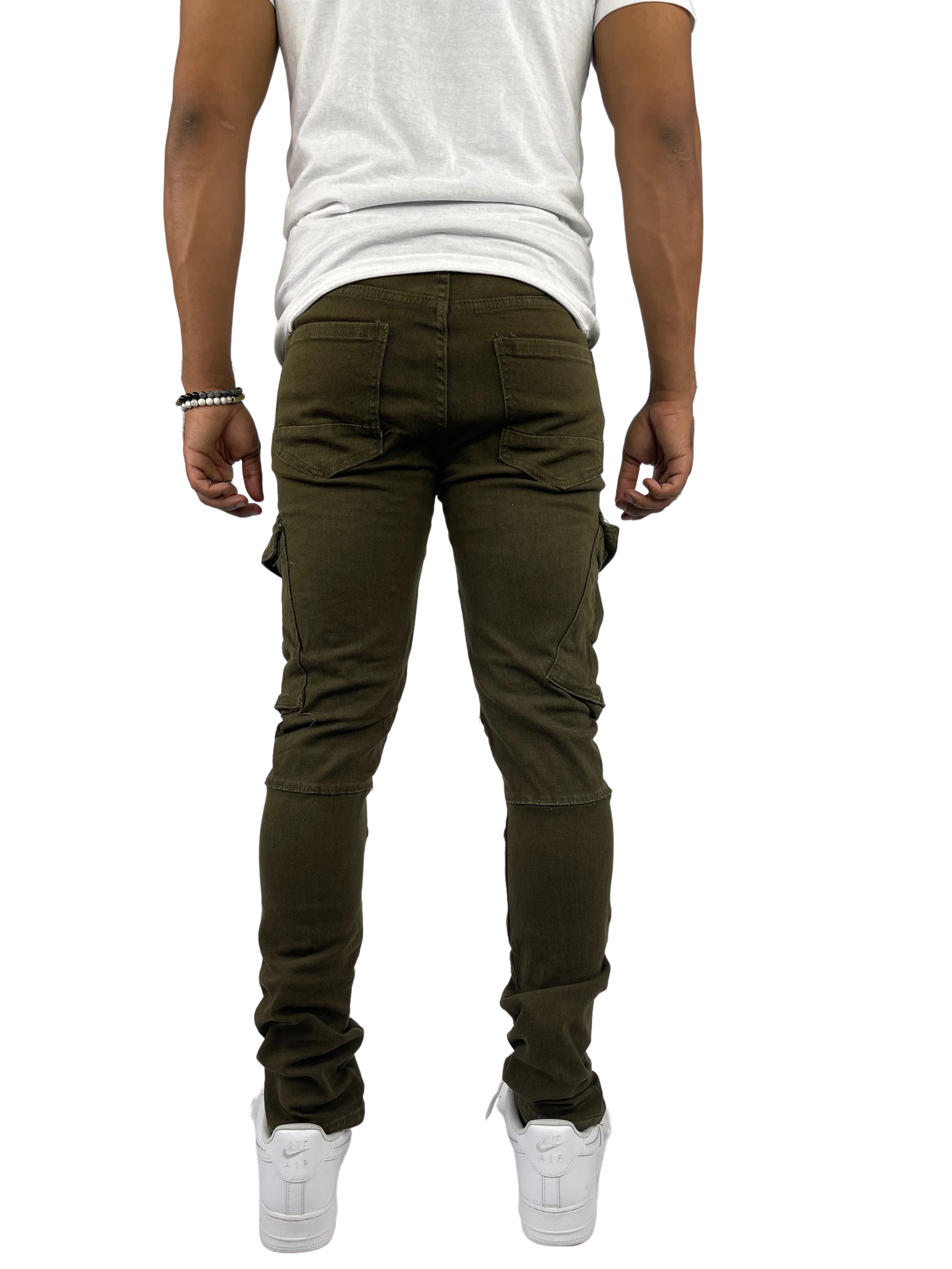 BTP21205: Distressed Cargo Twill Pants