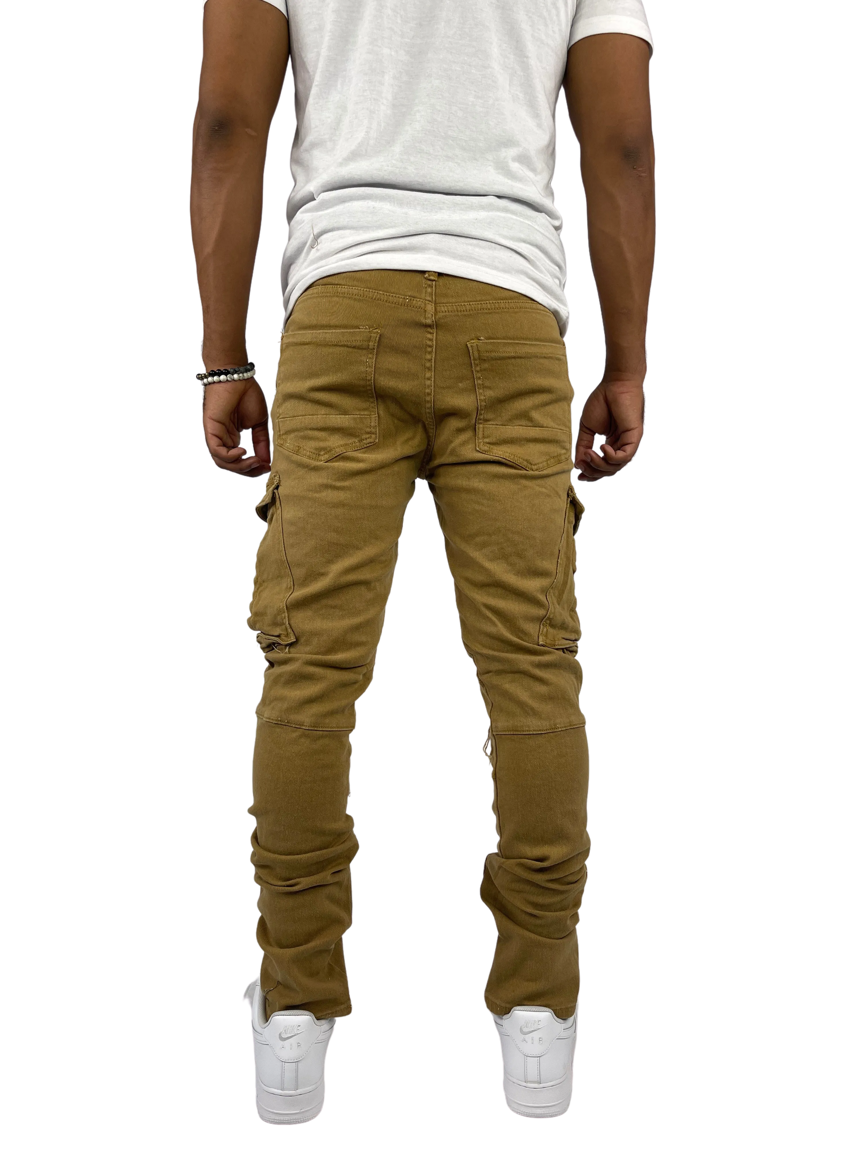 BTP21205: Distressed Cargo Twill Pants