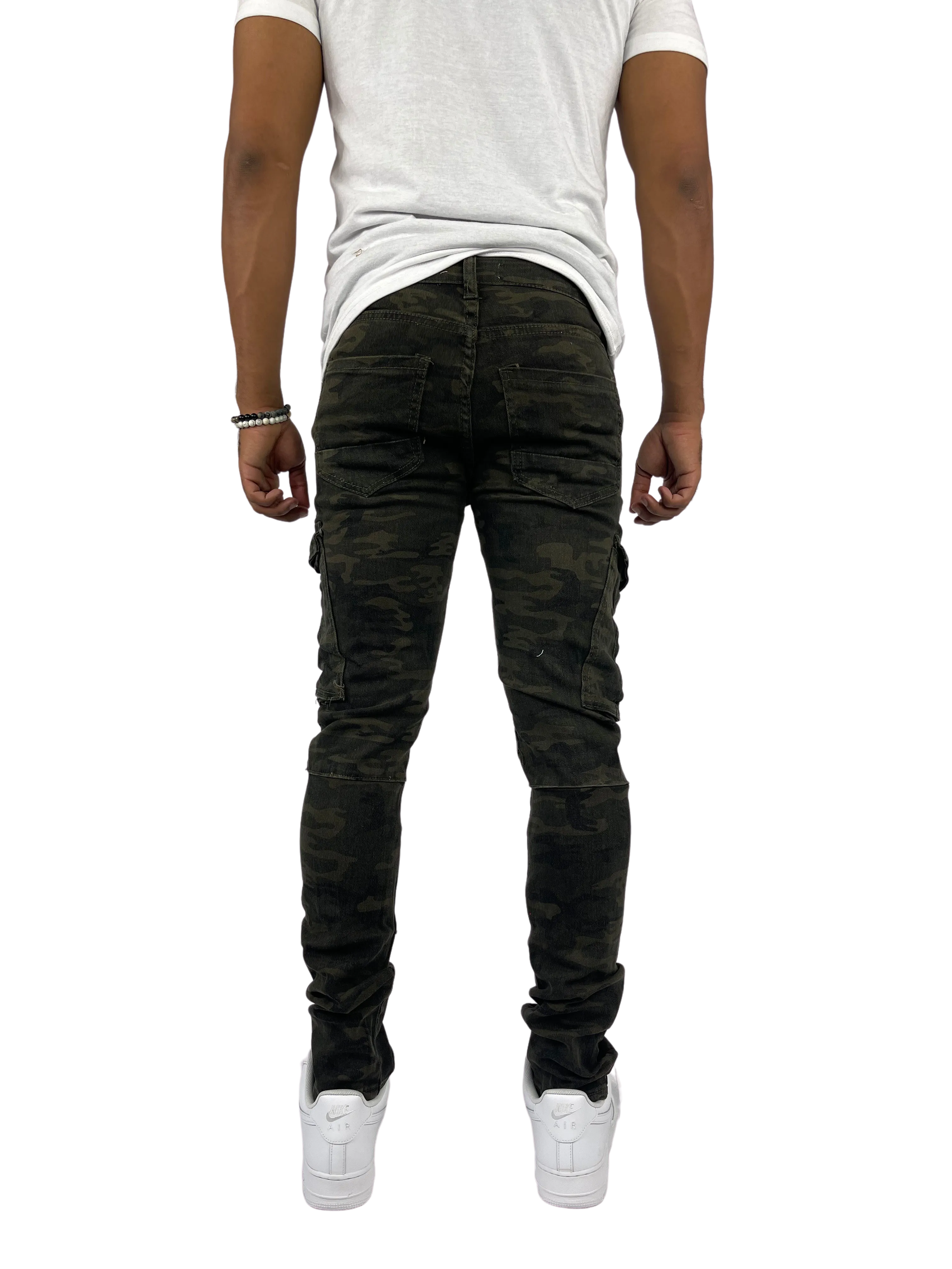 BTP21205: Distressed Cargo Twill Pants