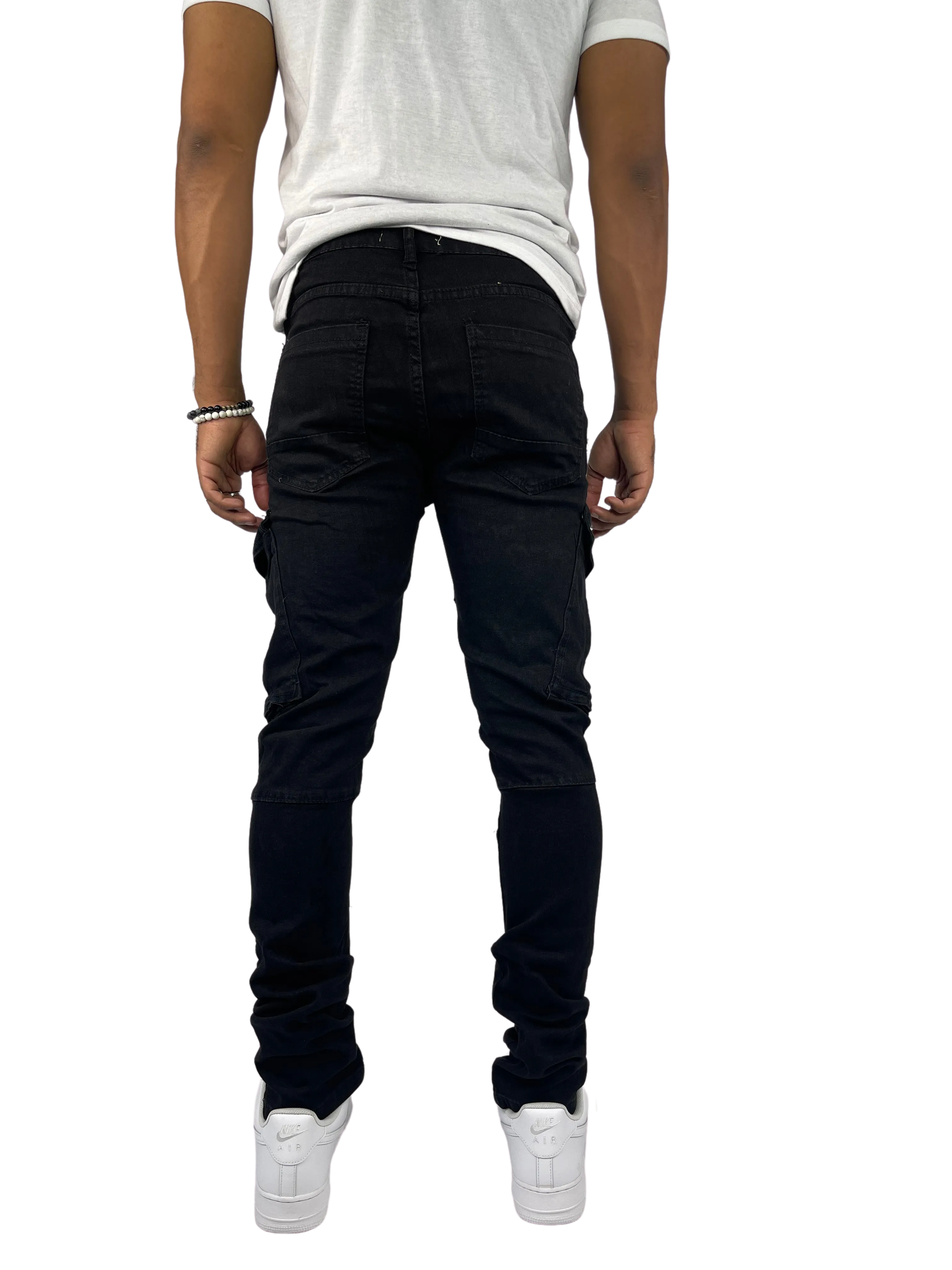 BTP21205: Distressed Cargo Twill Pants