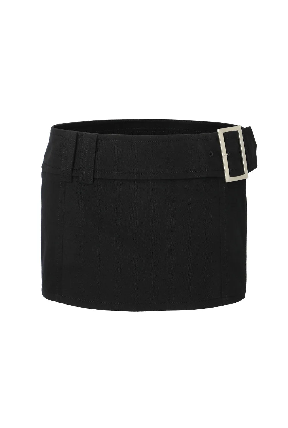 Buckle mini skirt