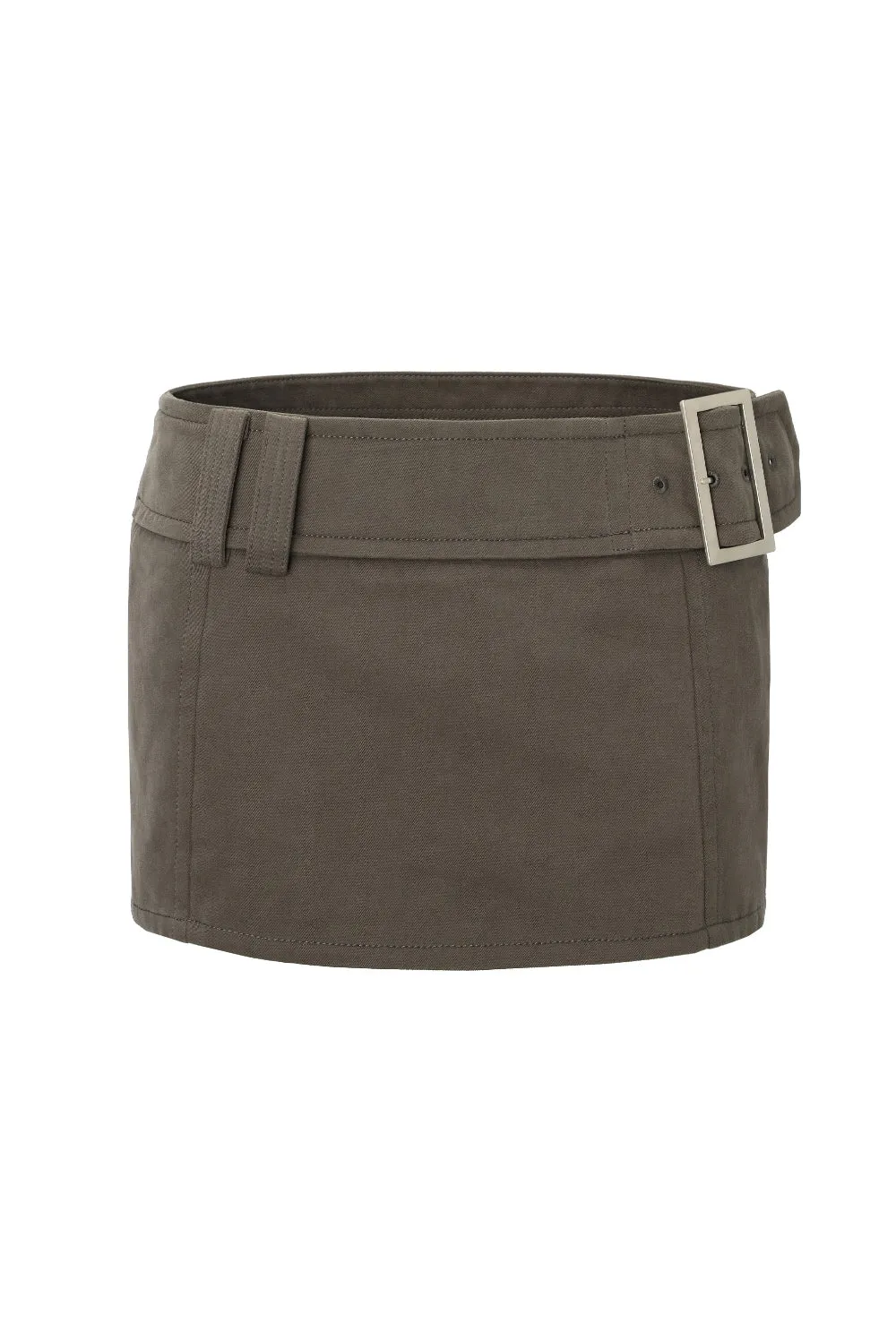 Buckle mini skirt