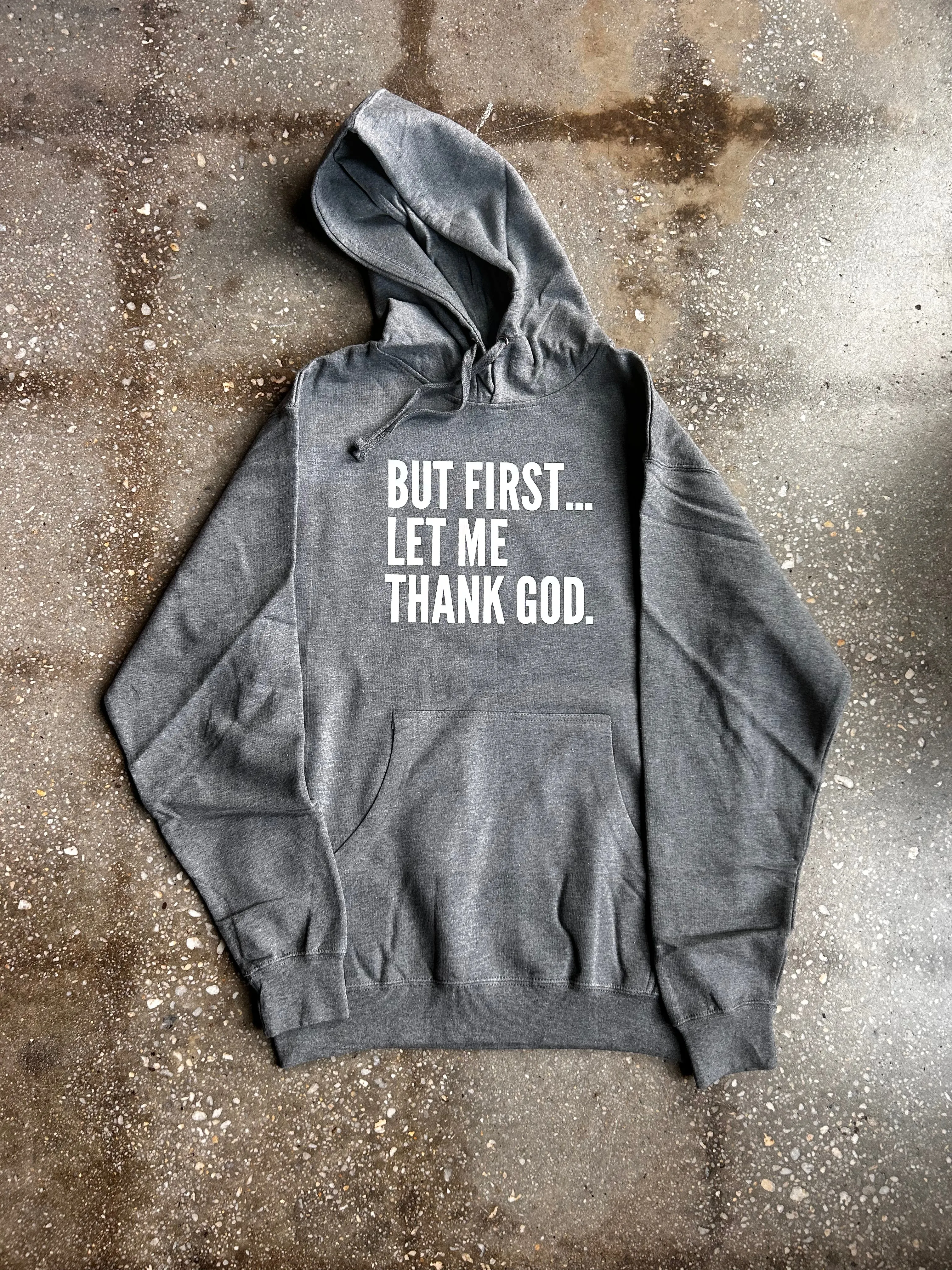 But First... Adult Box Pullover