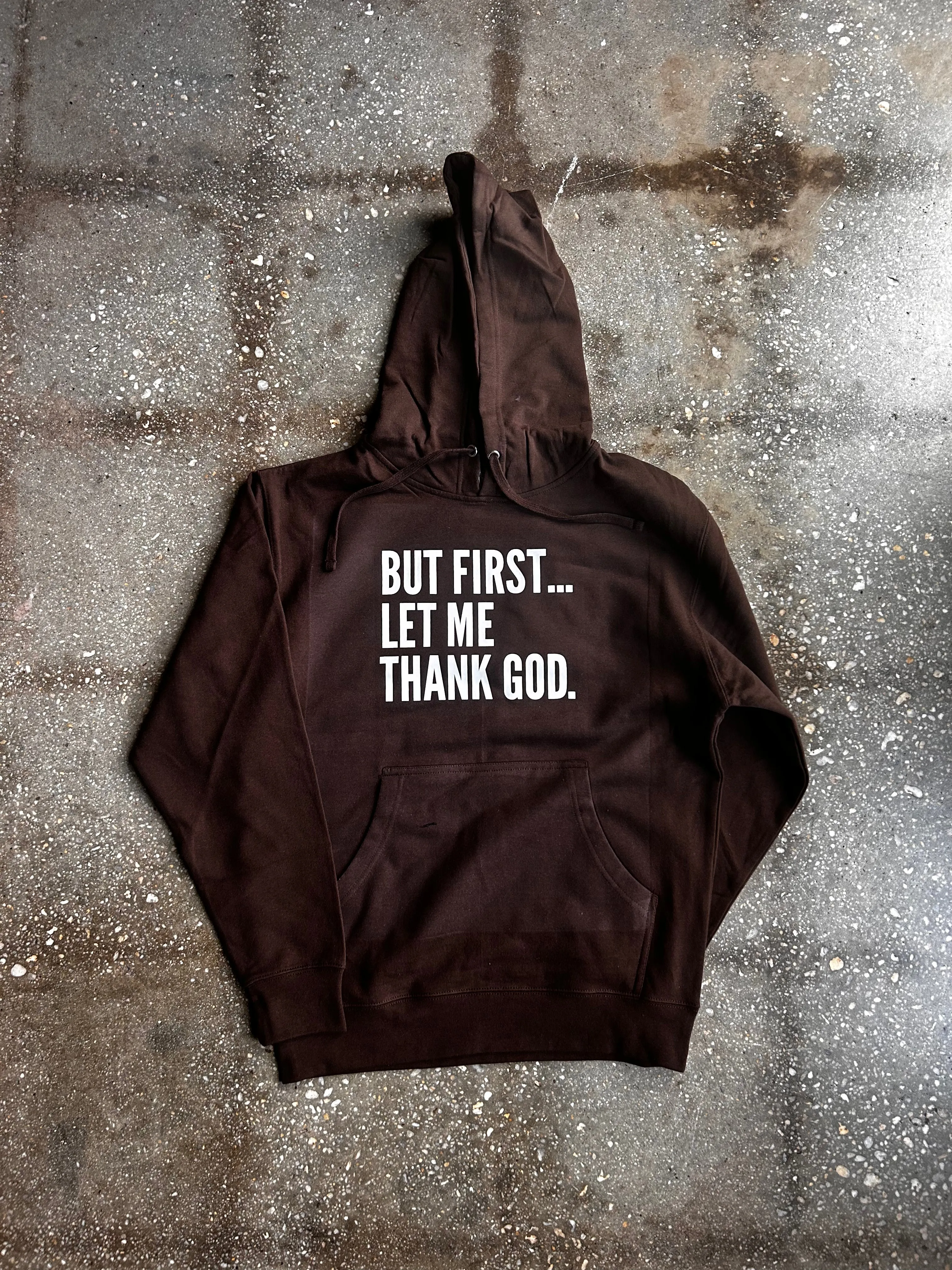 But First... Adult Box Pullover