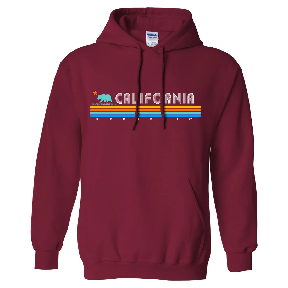 California Republic Vintage Stripe Sweatshirt Hoodie