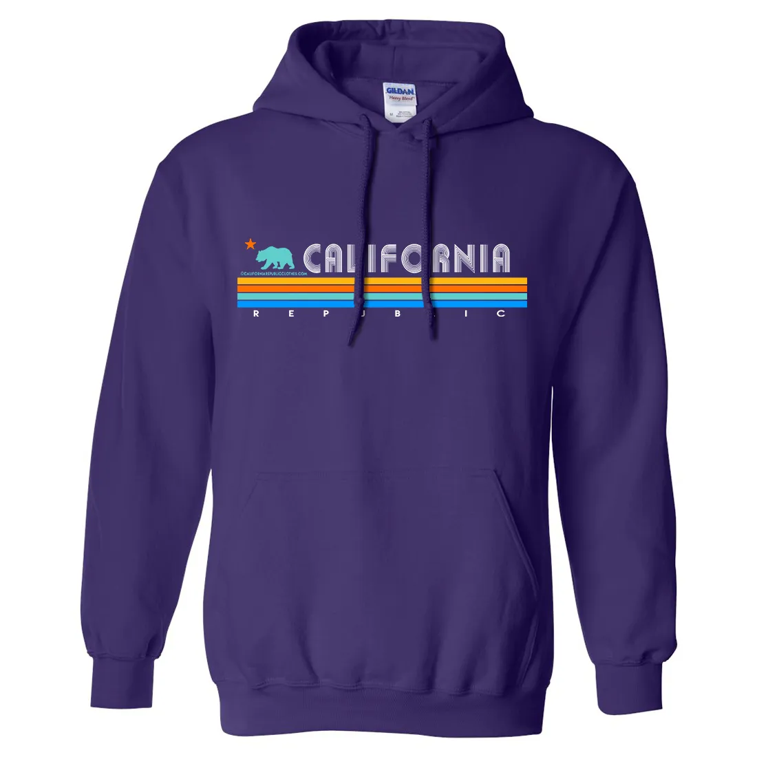 California Republic Vintage Stripe Sweatshirt Hoodie