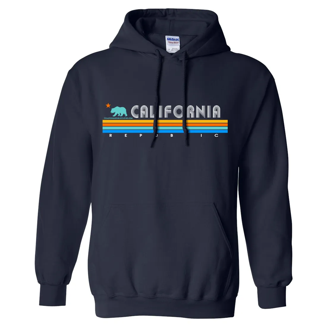 California Republic Vintage Stripe Sweatshirt Hoodie