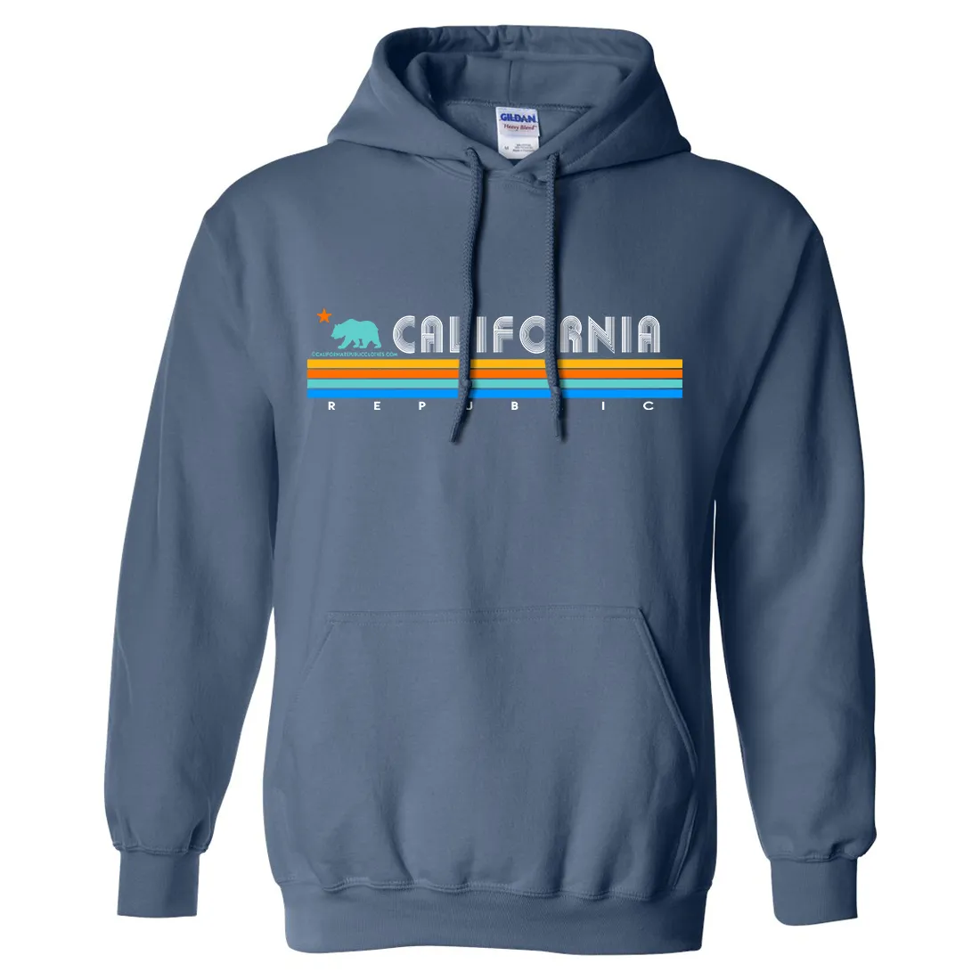 California Republic Vintage Stripe Sweatshirt Hoodie