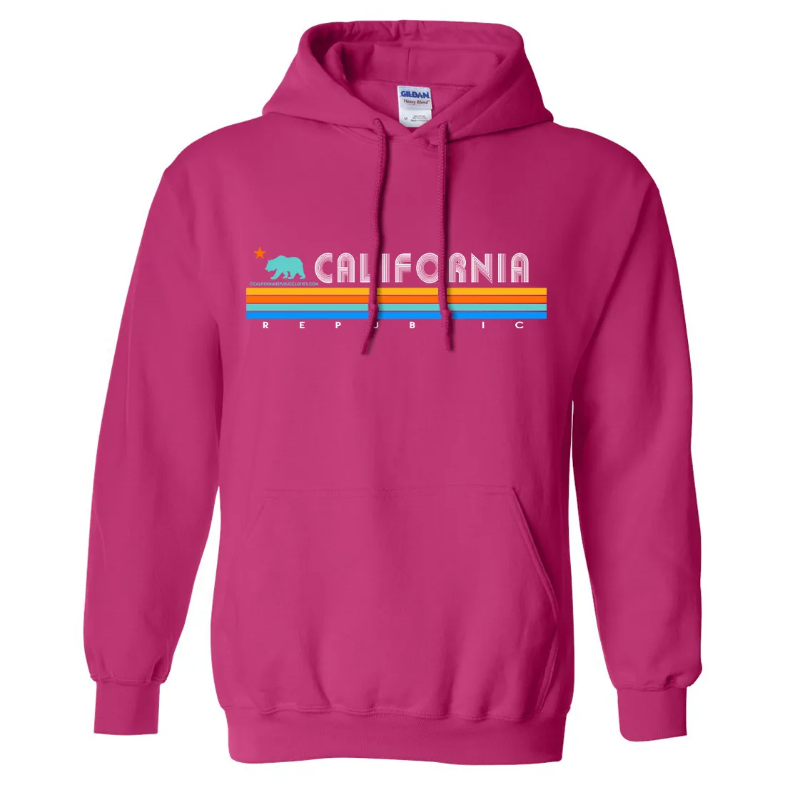 California Republic Vintage Stripe Sweatshirt Hoodie