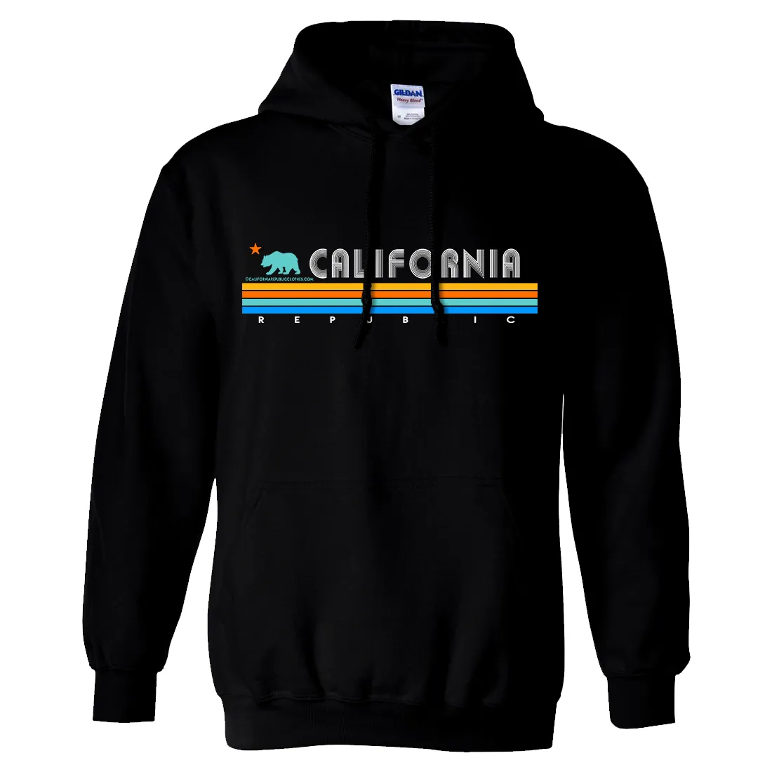 California Republic Vintage Stripe Sweatshirt Hoodie
