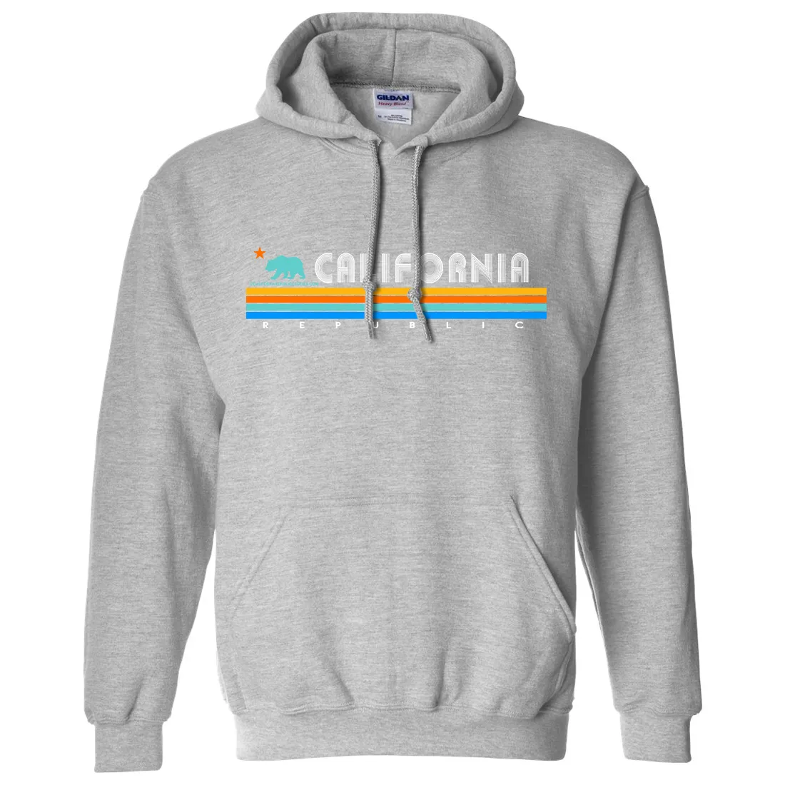 California Republic Vintage Stripe Sweatshirt Hoodie