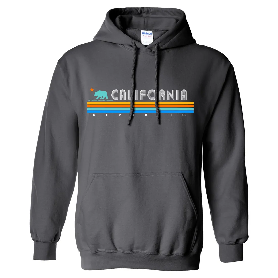 California Republic Vintage Stripe Sweatshirt Hoodie