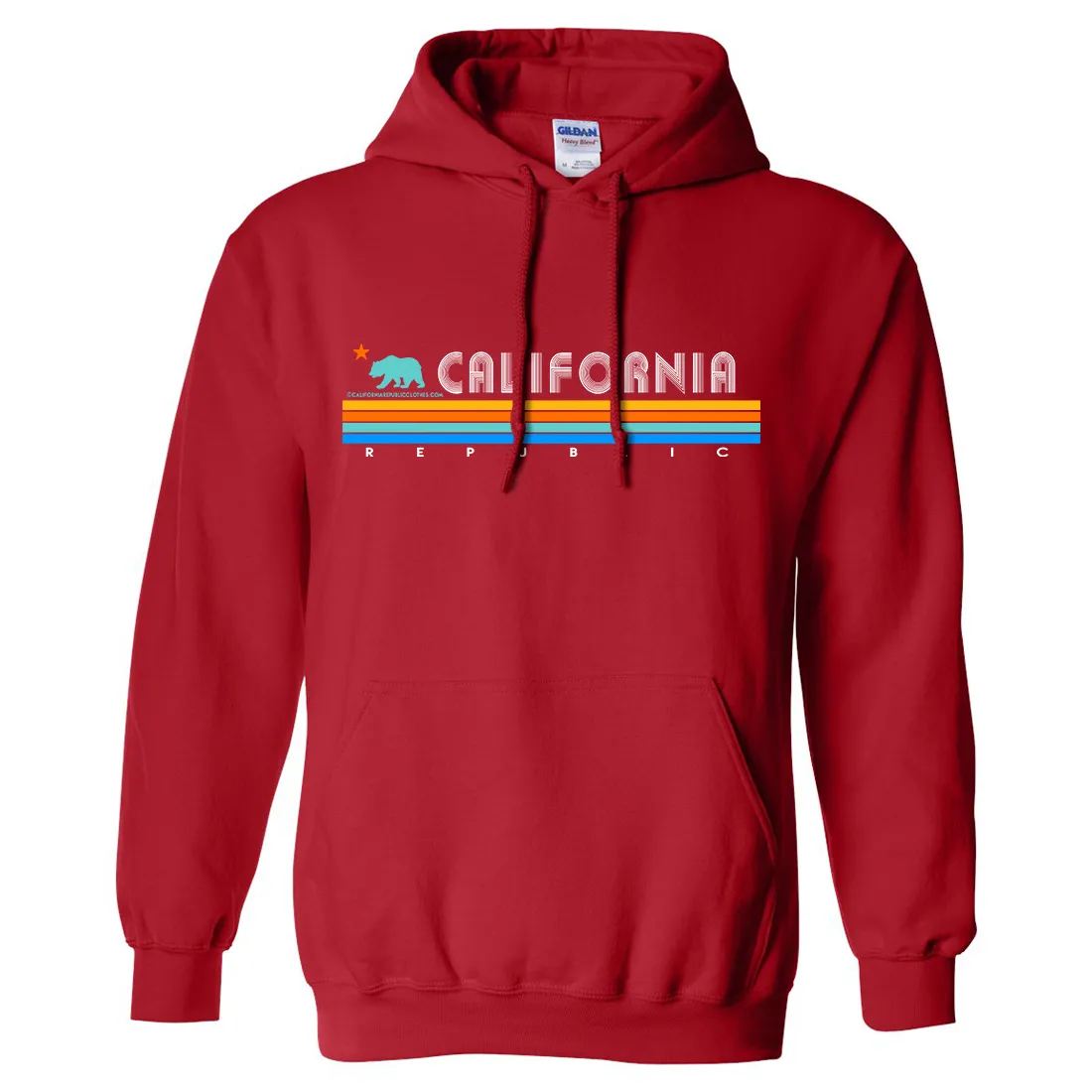 California Republic Vintage Stripe Sweatshirt Hoodie