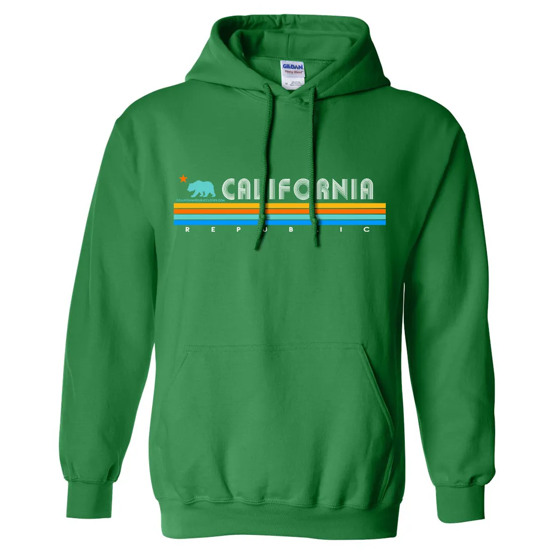 California Republic Vintage Stripe Sweatshirt Hoodie