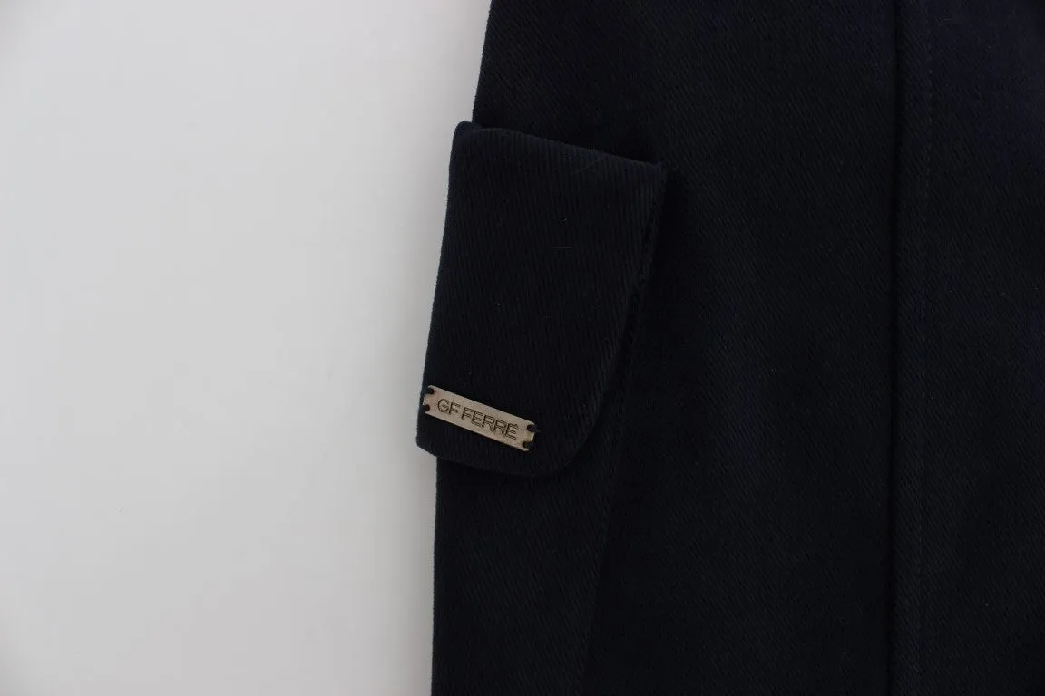 Chic Cotton Mini Skirt in Blue