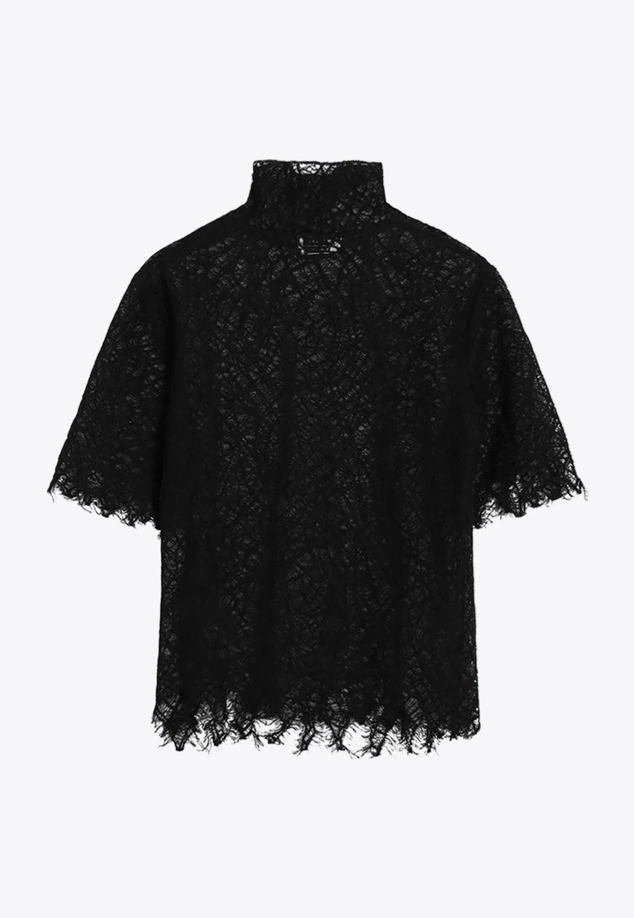 Cobweb Lace High-Neck Top