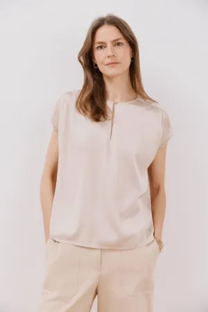 Combined Satin Top - Sand