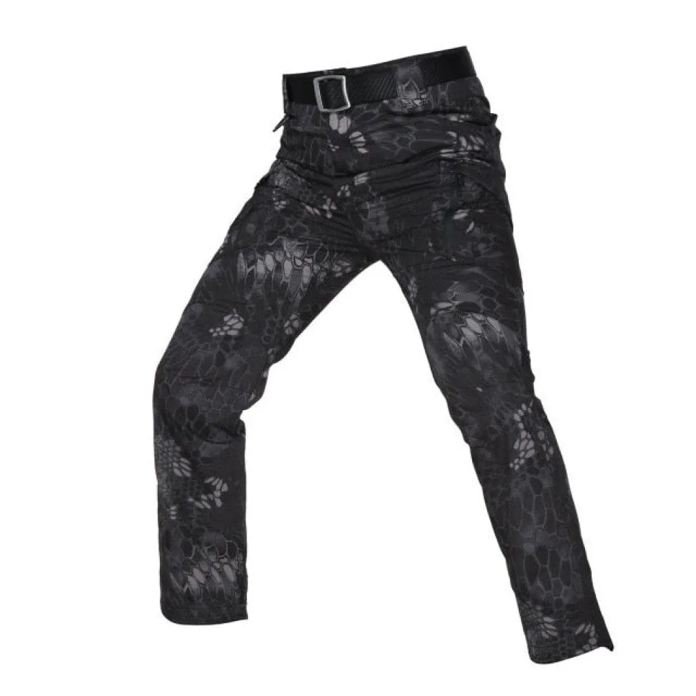 ContiNent 33 Mens Tactical Pants Multiple Pocket Elasticity Military Urban Commuter Tacitcal Trousers Men Slim Fat Cargo Pant 5XL