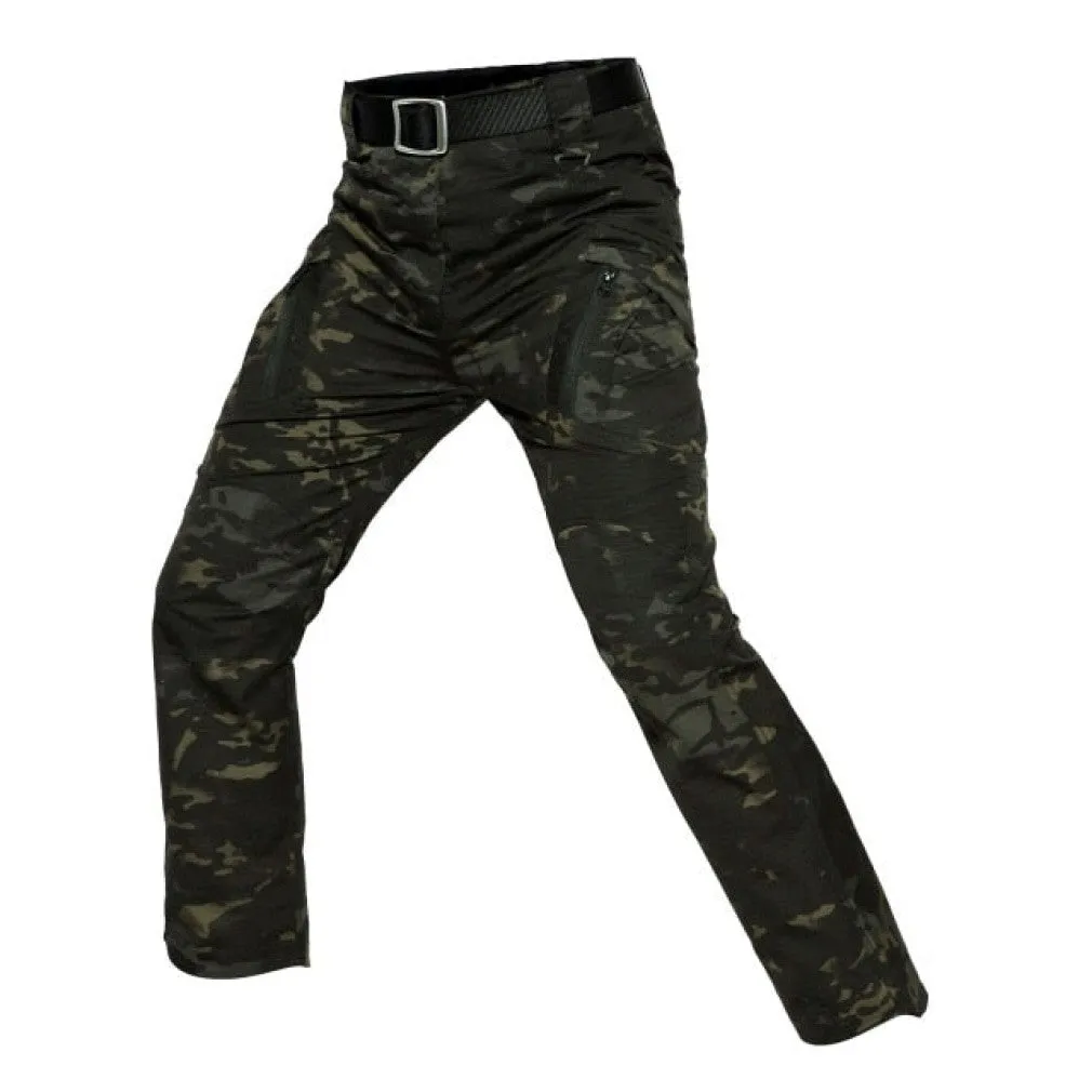 ContiNent 33 Mens Tactical Pants Multiple Pocket Elasticity Military Urban Commuter Tacitcal Trousers Men Slim Fat Cargo Pant 5XL